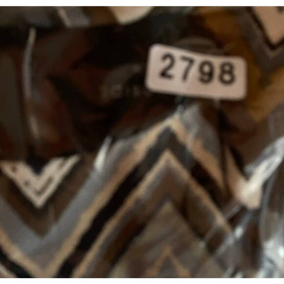 Madison Leigh Chevron Sheath Dress Size 6 Polyester Spandex Gray - Picture 8 of 8